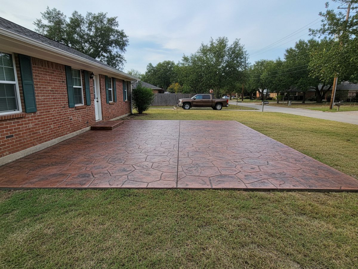 Concrete Curbing completed by Midway Concrete in Mertzon, TX