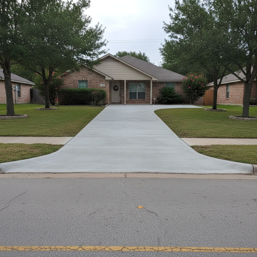 Concrete Driveways completed by Midway Concrete in Christoval, TX
